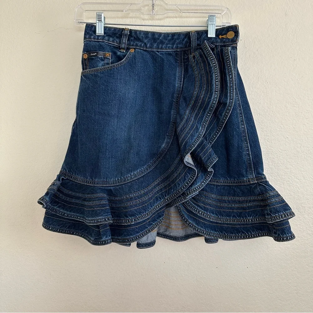 Lee x Self-Portrait Tiered Ruffle HemMini Skirt, 4 US - Picture 2 of 14